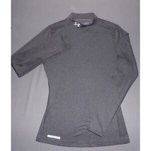 Under Armour Cold Gear Gray Long Sleeved Fitted Mock Athletic Shirt Women's MED